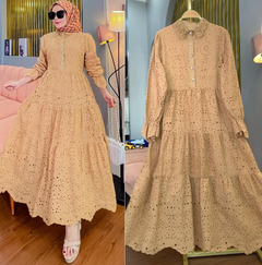 Embroidered Hollow Lace Dress from Southeast Asia