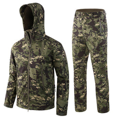 Men's Waterproof Camouflage Fishing Jacket and Pants Set