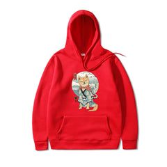 Shiba Inu Dog Illustration Casual Hooded Sweater