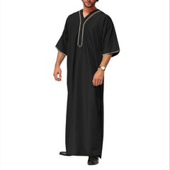 2024 Men’s Loose Long Robe Button Shirt - Arabic Style