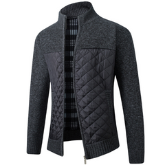Slim Fit Stand Collar Zipper Jacket for Men