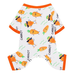 Dog Pajamas for Small Dogs Boy Girl Puppy Pjs Pet Clothes Cute Soft Material Dog Clothes Dog Outfits Shirts for Chihuahua Yorkie Teacup Cat Clothes Puppy Outfit Doggy Apparel(X-Small Carrot)