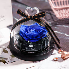 Eternal Rose Gift Box with Glass Dome Decoration