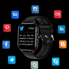 Fashionable Smart Watch with Bluetooth, Heart Rate & More