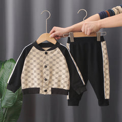Cartoon Boy Long Sleeve Two-Piece Outfit
