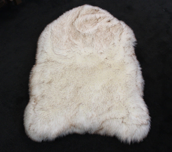 Beige Plush Pet Dog Mat for Resting and Comfort