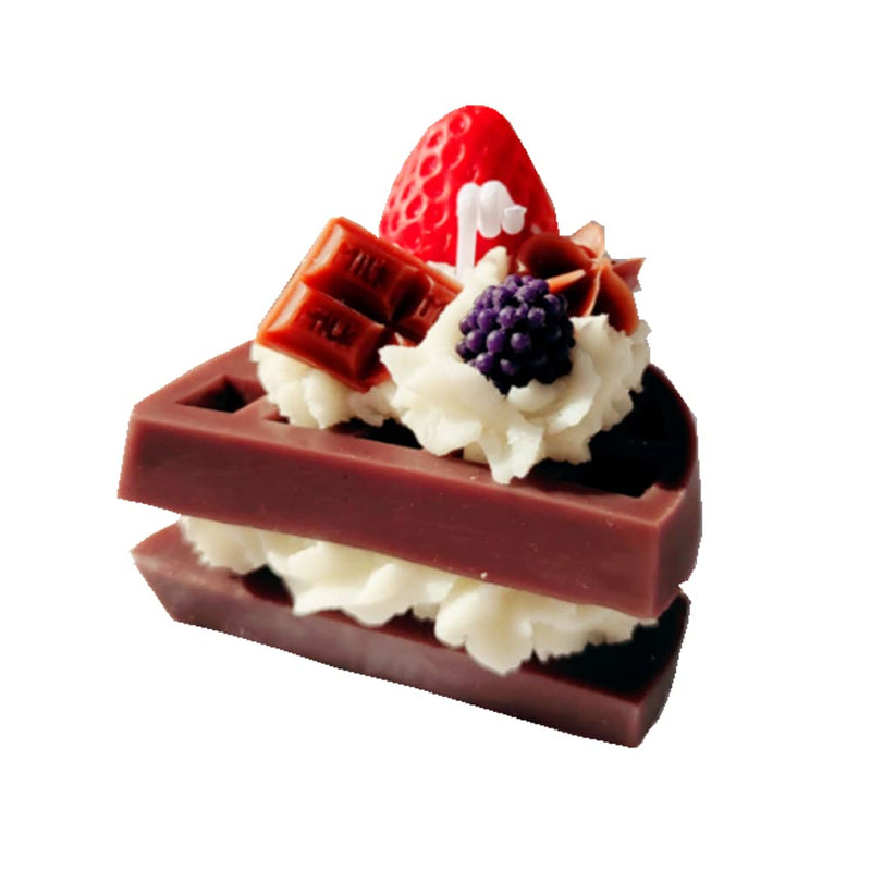Waffle Cake Shaped Decorative Chocolate Scented Candle Romantic Home Fragrance Candles Birthday