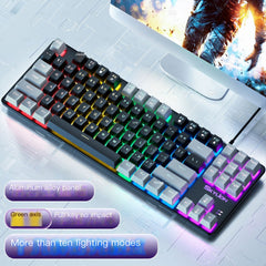 H87 Mechanical Wired Dual Color Keyboard for Gaming