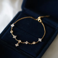 Gold-plated Exquisite Four-leaf Clover Bracelet