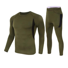 Men's Thermal Cycling Base Layer Set for Fall and Winter