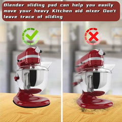 8x13 Inch Rubber Mixer Slider Mat for KitchenAid 4.5-5 Qt