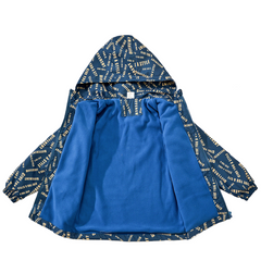 Waterproof Hooded Boys Fleece Lined Zip Jacket Outfit