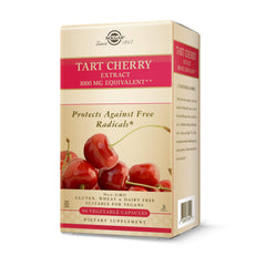 Solgar Tart Cherry 1000 mg 90 Vegetable Capsules - Antioxidant with Quercetin Chlorogenic Acid & Anthocyanins Compounds - Non GMO Vegan Gluten Free Dairy Free - 90 Servings