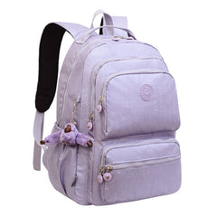 Waterproof Dual-Shoulder Backpack with Monkey Charm