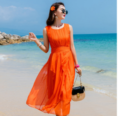 Slim Fitting White Silk Maxi Dress