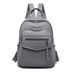 Large Capacity Solid Color Casual Backpack for Moms