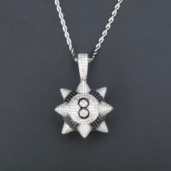 Hip-Hop Style Black Meteor Hammer Pendant Necklace