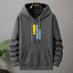 Men's Plus Size Thick Fleece Hoodie in Blue (12XL)