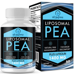 Ulmubra Liposomal Palmitoylethanolamide 1300 MG Plus Luteolin 100 MG Superior Absorption Micronized Pea Supplement for Discomfort Management 120 Softgels