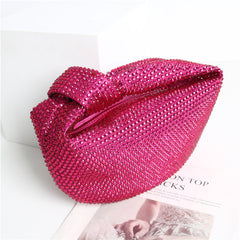 Rhinestone Knotted Women's Underarm Shoulder Bag