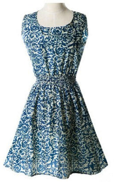 2018 Summer Plus Size Floral Chiffon Dress and Skirt
