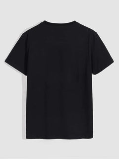 Men's Casual Crew Neck Rose Print T-Shirt (Regular/Oversize)