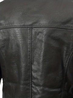Plus Size Men's Faux Leather Business Coat for Winter