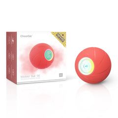 Cheerble [Enhanced Rubber Version Smart Interactive Dog Toy Ball Wicked Ball SE Automatic Moving Bouncing Rotating Dog Ball with 3 Interactive Modes Active Rolling Dog Ball for Small Dogs…