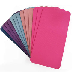 TPE Yoga Mat Non Slip Gymnastics Mat Training Mat Exercise Mat Lightweight Yoga Mat Sports Mat for Yoga Pilates Sports Workout (34 * 17 * 0.8)