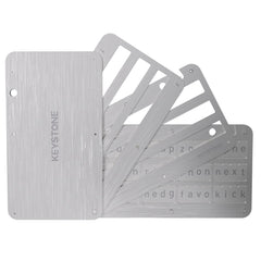 Keystone - Indestructible Steel Crypto Cold Storage Seed Backup Compatible with All BIP39 Hardware & Software Wallets Ledger Trezor KeepKey Coldcard Supports up to 24 Words (Keystone Tablet)