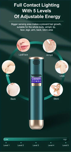 IPL Hair Removal Device with Ice Cooling Function