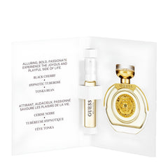 GUESS Bella Vita Eau de Parfum Trial Perfume Spray For Women Fruity Floral Scent With Notes of Cherry & Tonka Vial Sample Size 0.05 Fl. Oz. / 1.5 mL Includes Discount on Full Size Purchase