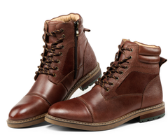 Men's Casual High-Top Lace-Up Ankle Boots