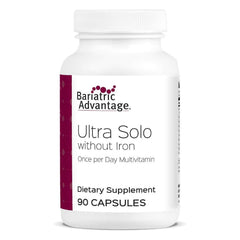 Bariatric Advantage Ultra Solo Without Iron - Once-Per-Day Daily Multivitamin - for Bariatric Patients - with Thiamin Vitamin A & More - Gluten Free - 90 Capsules