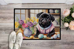 Decorating Easter Pug Doormat