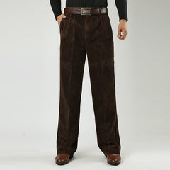 Men's Thick Corduroy Casual Pants for Middle-aged (1pc)
