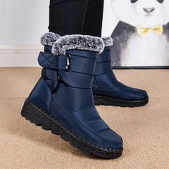 Women's Waterproof High-Cut Faux Rabbit Fur Boots