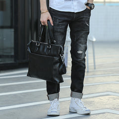 Men's PU Horizontal Business Tote Bag