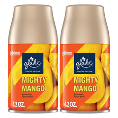 Glade Automatic Spray Refill Mighty Mango Scented Air Freshener for Home and Bathroom 6.2 Oz 2 Count
