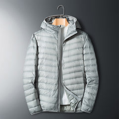 Lightweight Hooded Down Jacket for Men (Short Style)