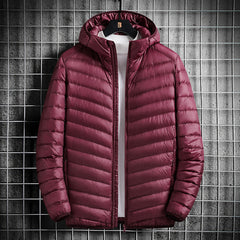 Men's Warm Lightweight White Duck Down Jacket
