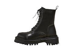 Men's Leather High Top Zipper Shoes with Gradient Color