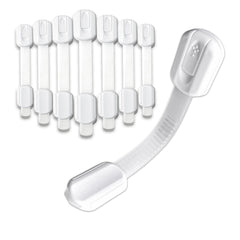 YTDSUP Baby Locks (16-Pack) Child Safety Cabinet Locks Child Safety Drawer Cupboard Oven Refrigerator Adhesive Locks(White)
