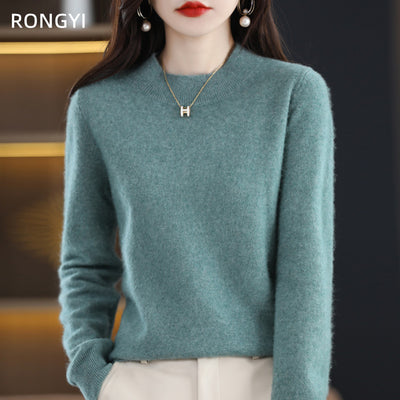100% Pure Wool Knitted Cashmere Sweater for Women