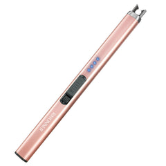 RAYONNER Candle Lighter Electric Lighter USB Lighter with Safety Switch Rechargeable Flameless Plasma (1 Pack - Rosegold)