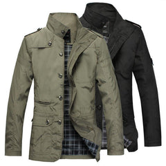 Men's Polyester Trench Coat, Slim Fit, Big Size