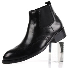 Comfortable Pointed Toe Cowhide Boots