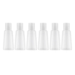 INNOLIFE 6 Pack 1oz Flip Cap Squeeze Bottles Plastic Refillable Empty Travel BPA Free Container for Skin Cleanser