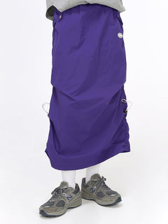 Pleated Women's Splash-proof Split Skirt in Pile Style