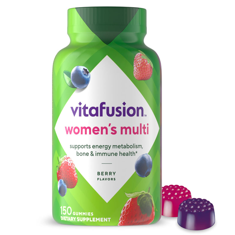 Vitafusion Womens Multivitamin Gummies Berry Flavored Daily Vitamins for Women With Vitamins ACDEB-6 and B-12 America’s Number 1 Gummy Vitamin Brand 75 Days Supply 150 Count (Package May Vary)